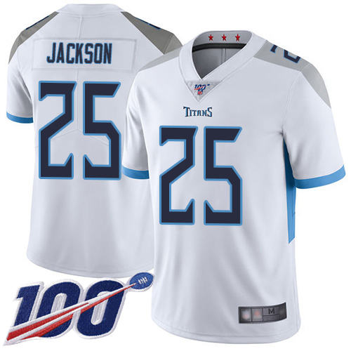 Tennessee Titans Limited White Men Adoree Jackson Road Jersey NFL Football 25 100th Season Vapor Untouchable